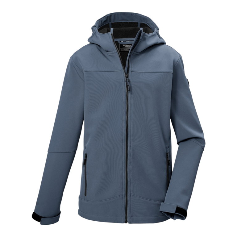 Killtec Softshelljacke KOS 484 (mit Kapuze, winddicht, wasserabweisend) stahlblau Jungen